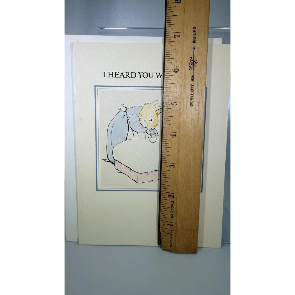 Vintage Peter Rabbit Get Well Card Unused 1985 Beatrix Potter Collection C.R